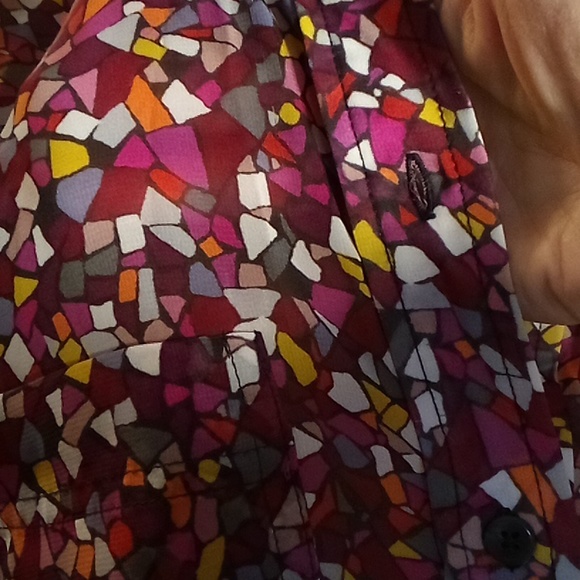 Colorful, Sheer Liz Claiborne Blouse, size medium - Picture 3 of 9